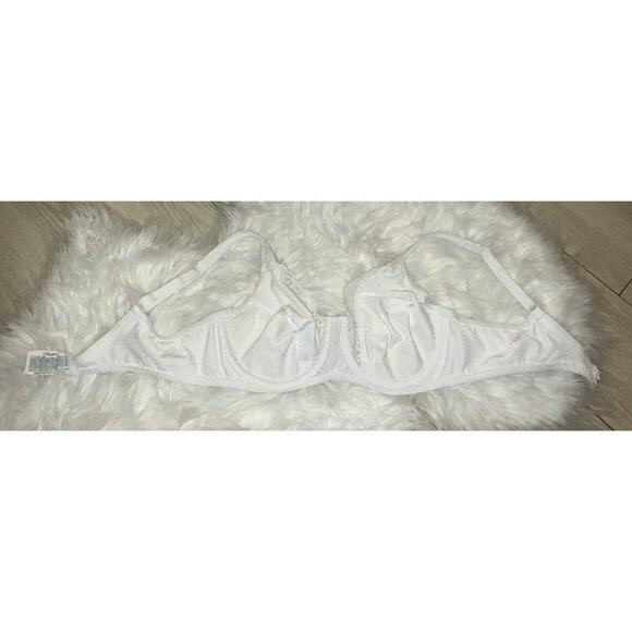 Playtex 4422 Love My Curves Signature Coverage Bra Satin Floral UW 36B White - Picture 5 of 6